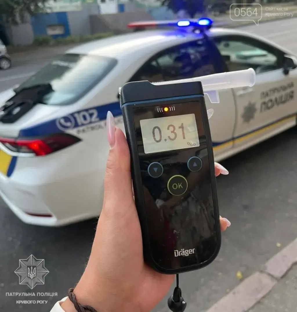 У Кривому Розі зупинили водійку Skoda з ознаками сп’яніння