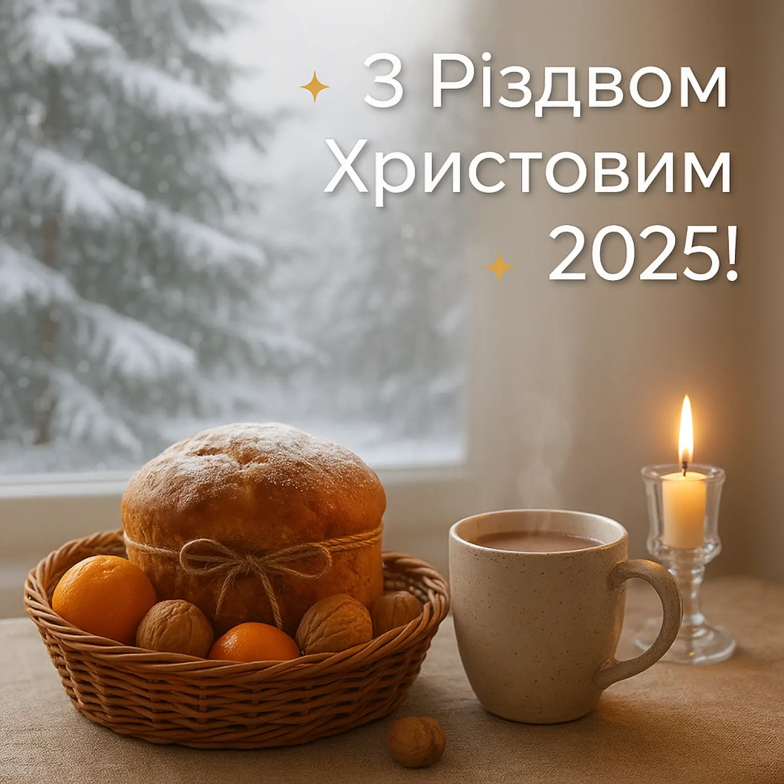 Привітання з Різдвом 2025 у картинках-листівках, віршах та прозі