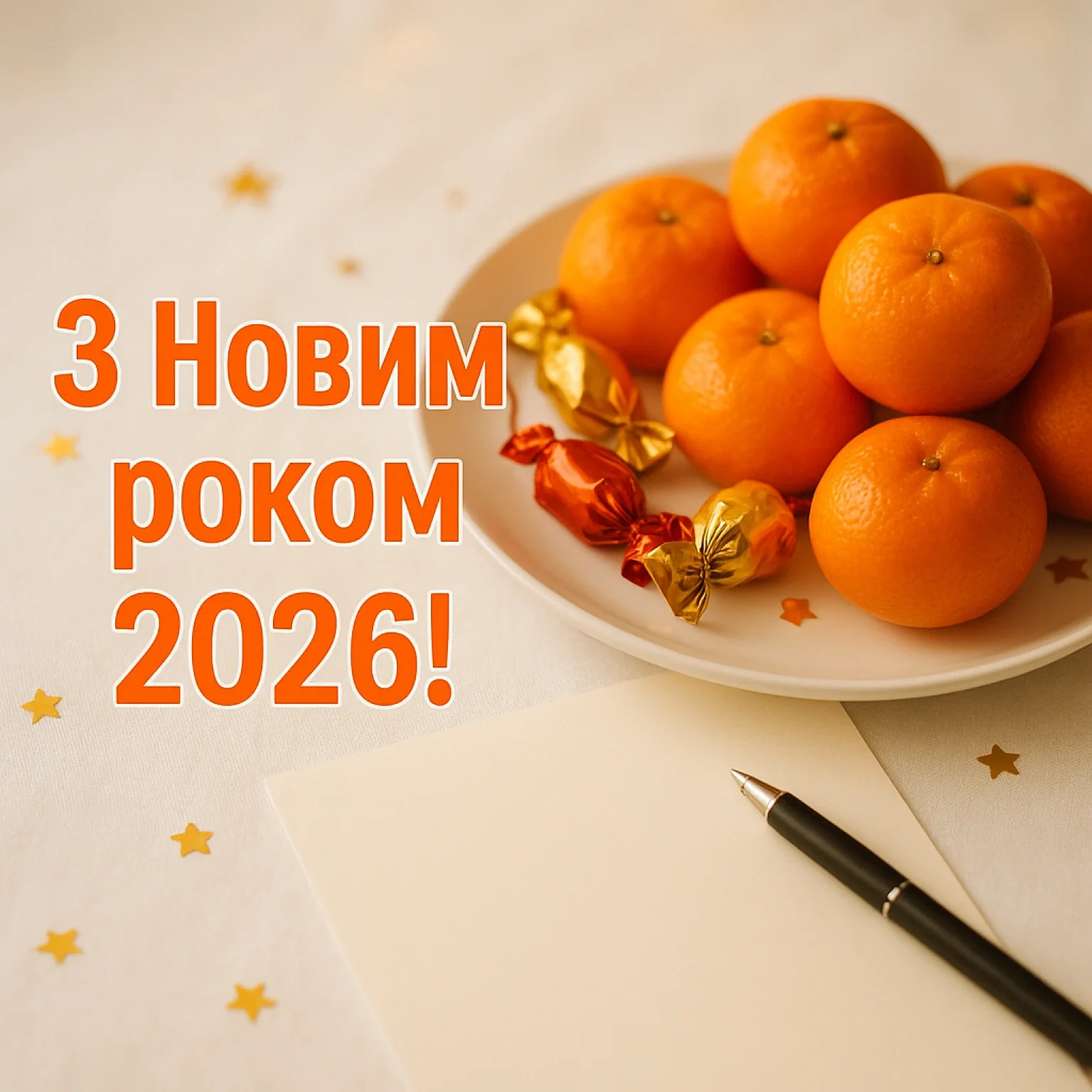 Привітання з прийдешнім Новим роком 2026 українською Привітання з прийдешнім Новим роком 2026 українською