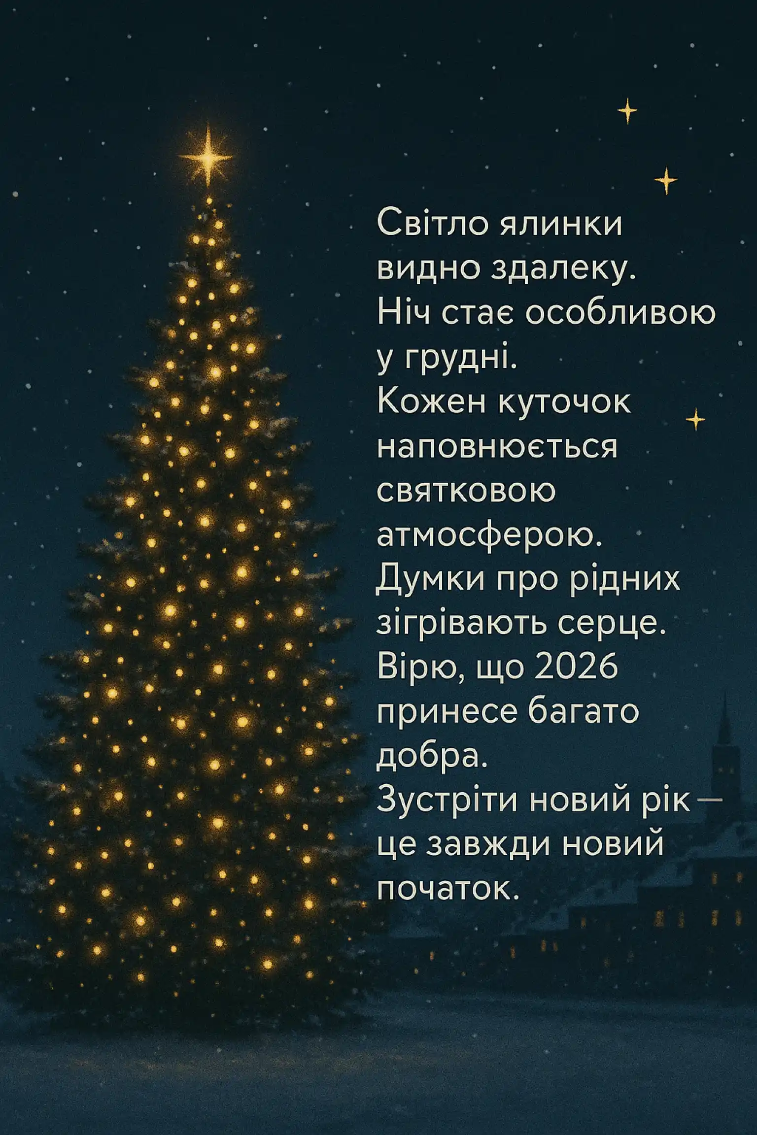 Привітання з прийдешнім Новим роком 2026 українською Привітання з прийдешнім Новим роком 2026 українською