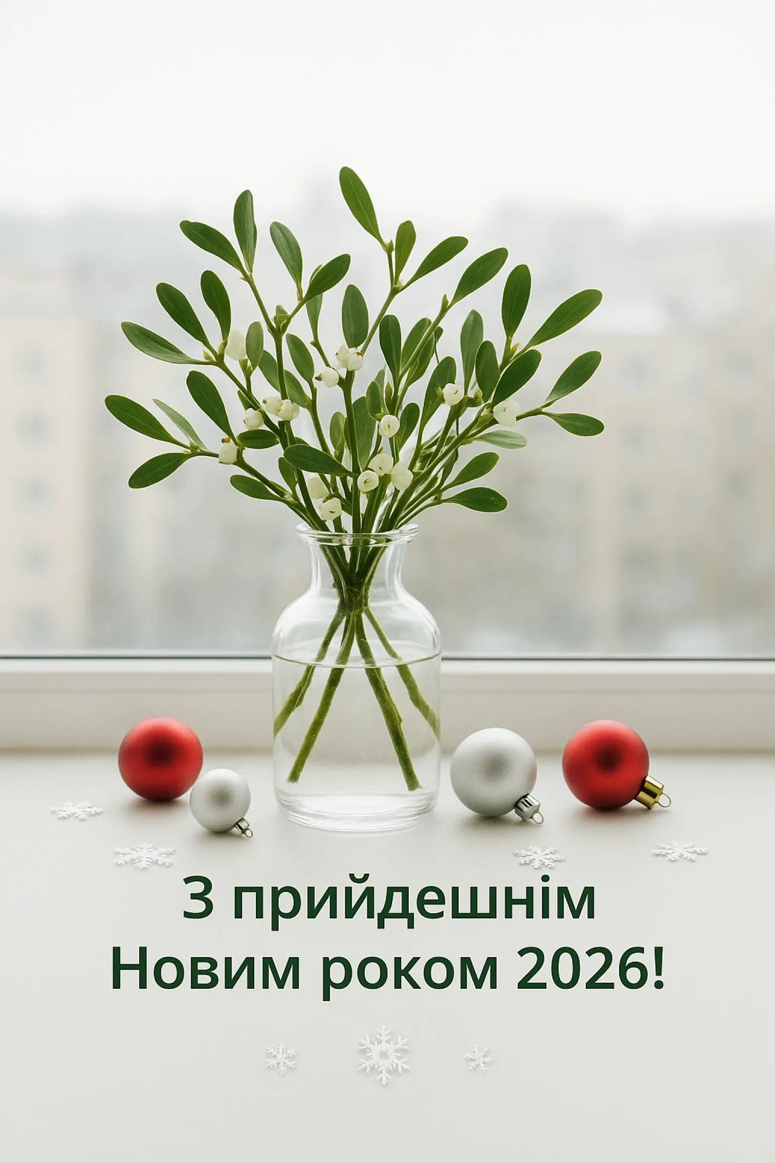 Привітання з прийдешнім Новим роком 2026 українською Привітання з прийдешнім Новим роком 2026 українською