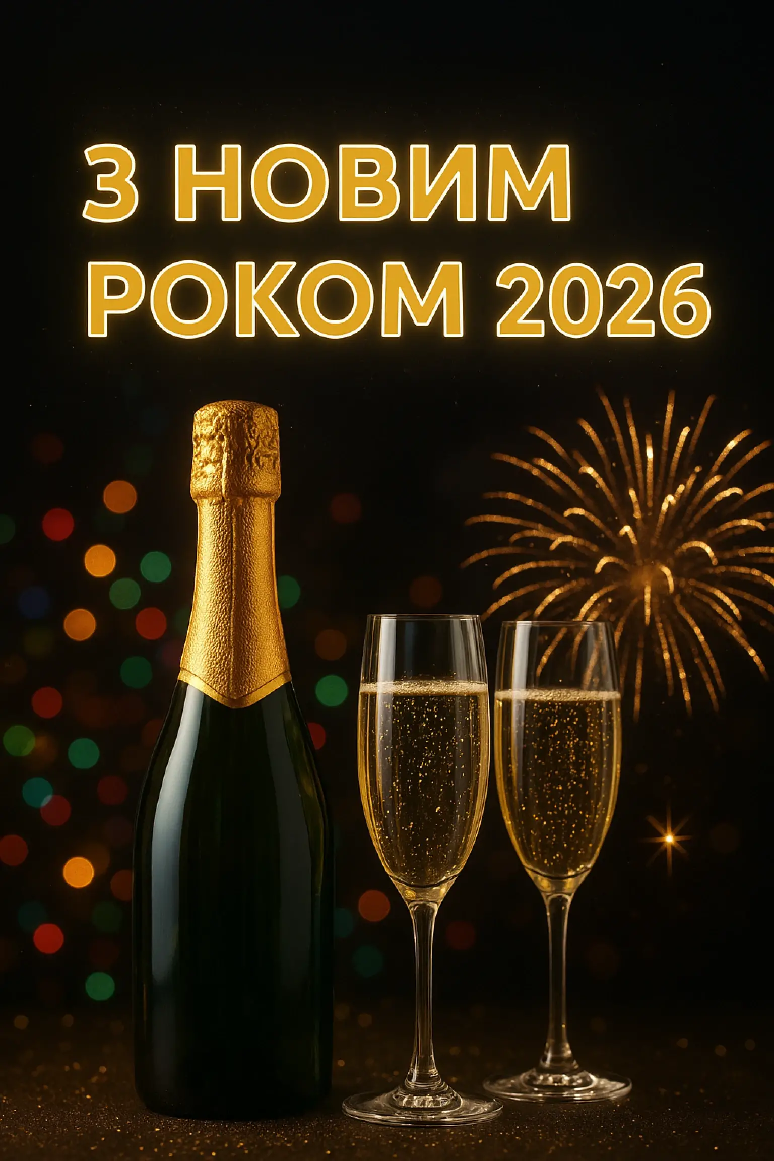 Привітання з прийдешнім Новим роком 2026 українською Привітання з прийдешнім Новим роком 2026 українською