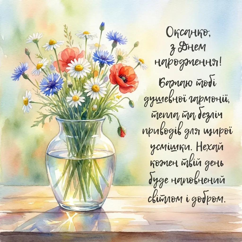 оксана з днем народження