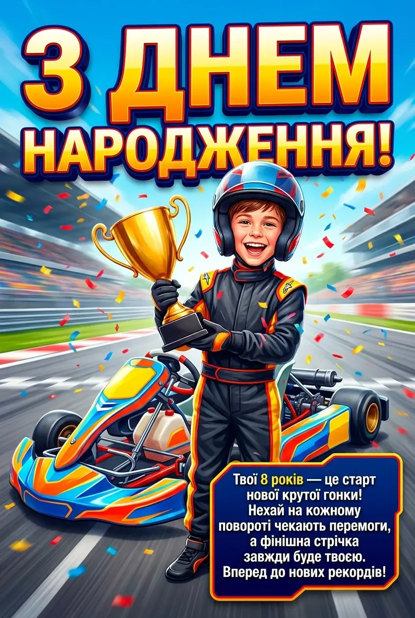 з днем народження 8 років хлопчик