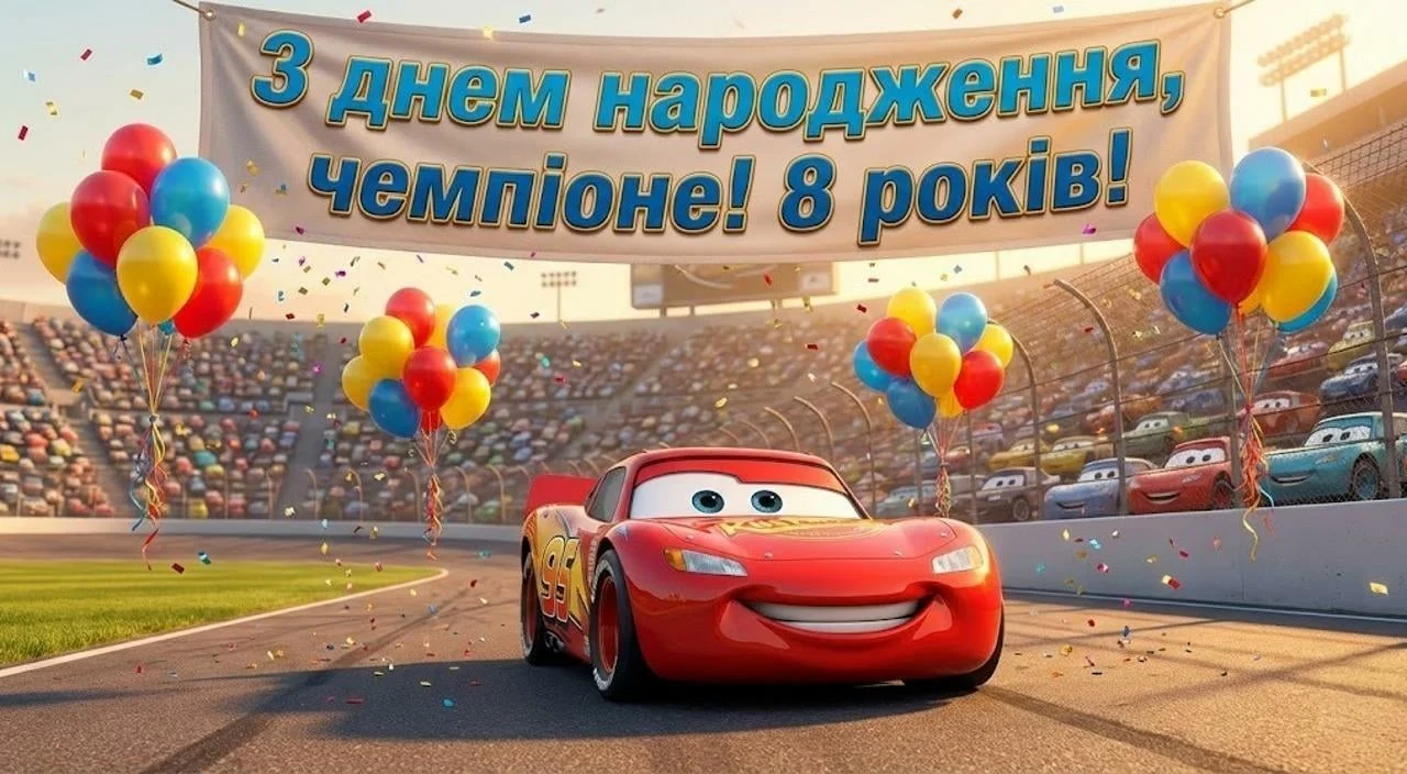 Привітання з днем народження для хлопчика на 8 років