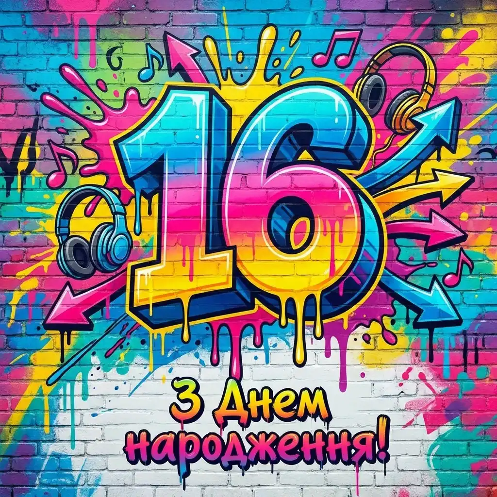 з днем народження 16 років