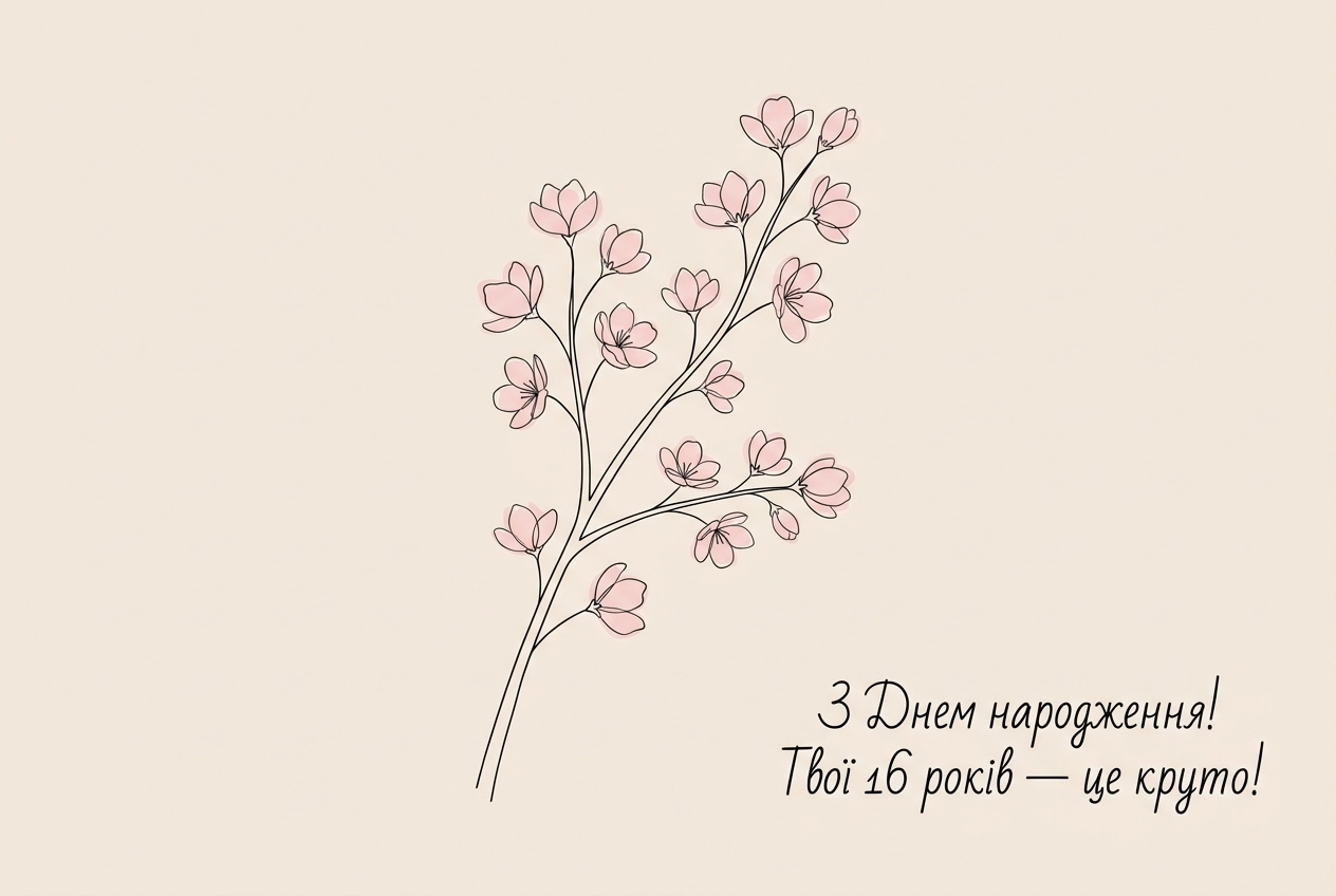 з днем народження 16 років