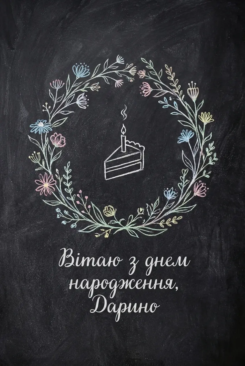 з днем народження Дарина