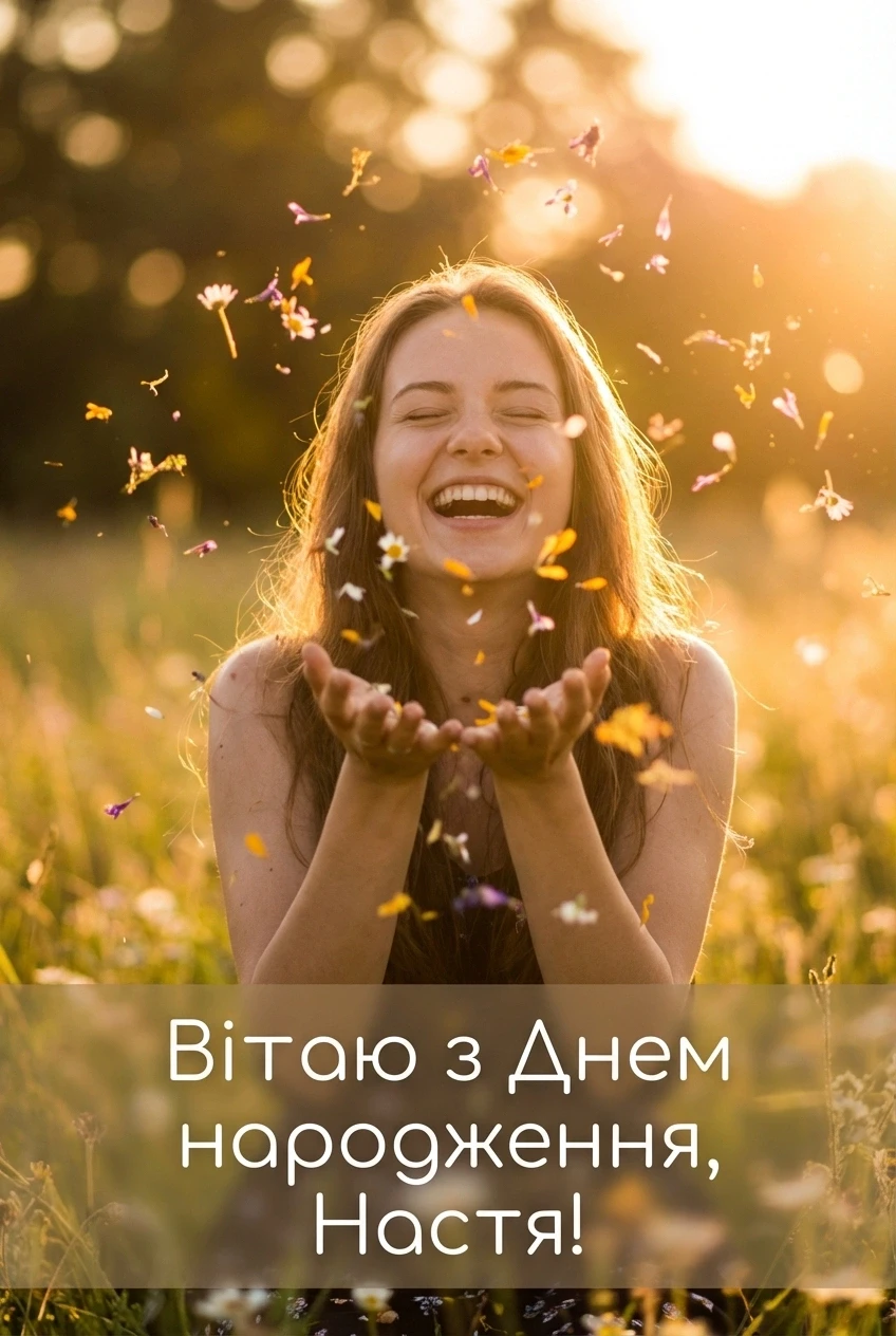 настенька з днем народження настя українською