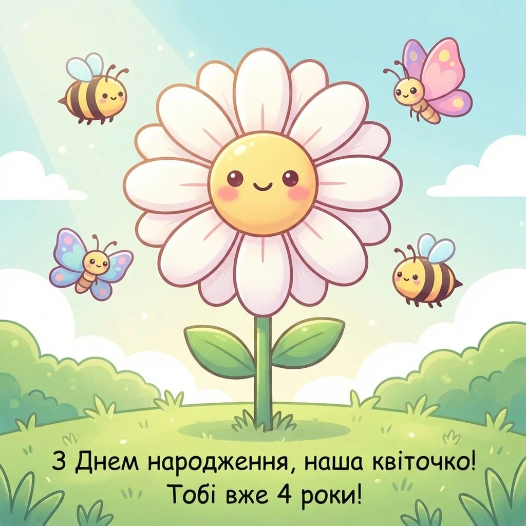 привітання з днем народження внучці 4 роки