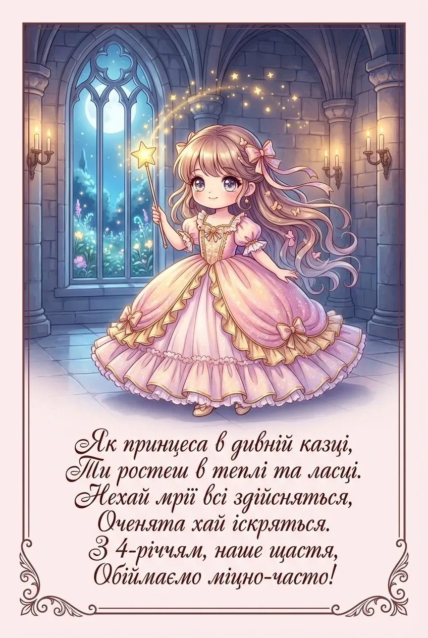 привітання з днем народження внучці 4 роки