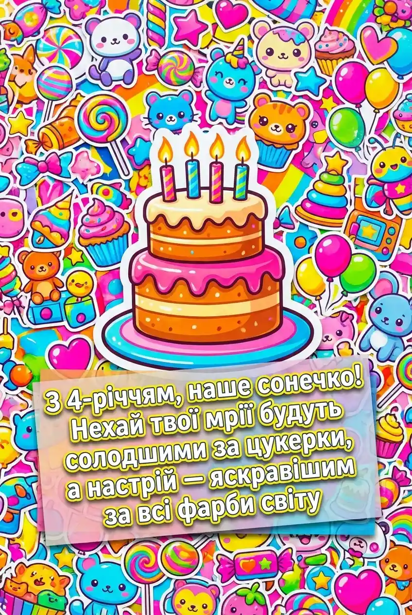 привітання з днем народження внучці 4 роки