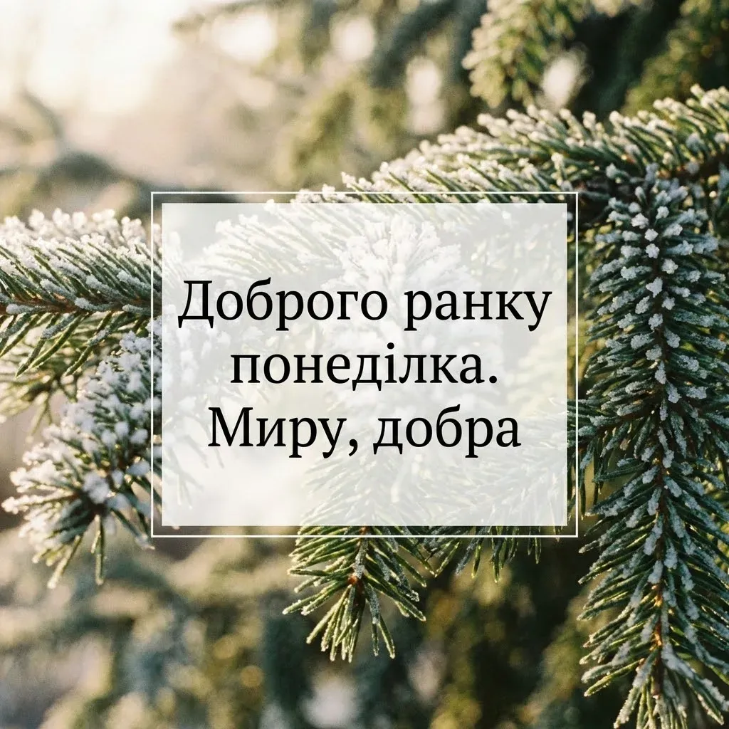 Доброго ранку понеділка: зимові картинки та душевні побажання для легкого початку тижня