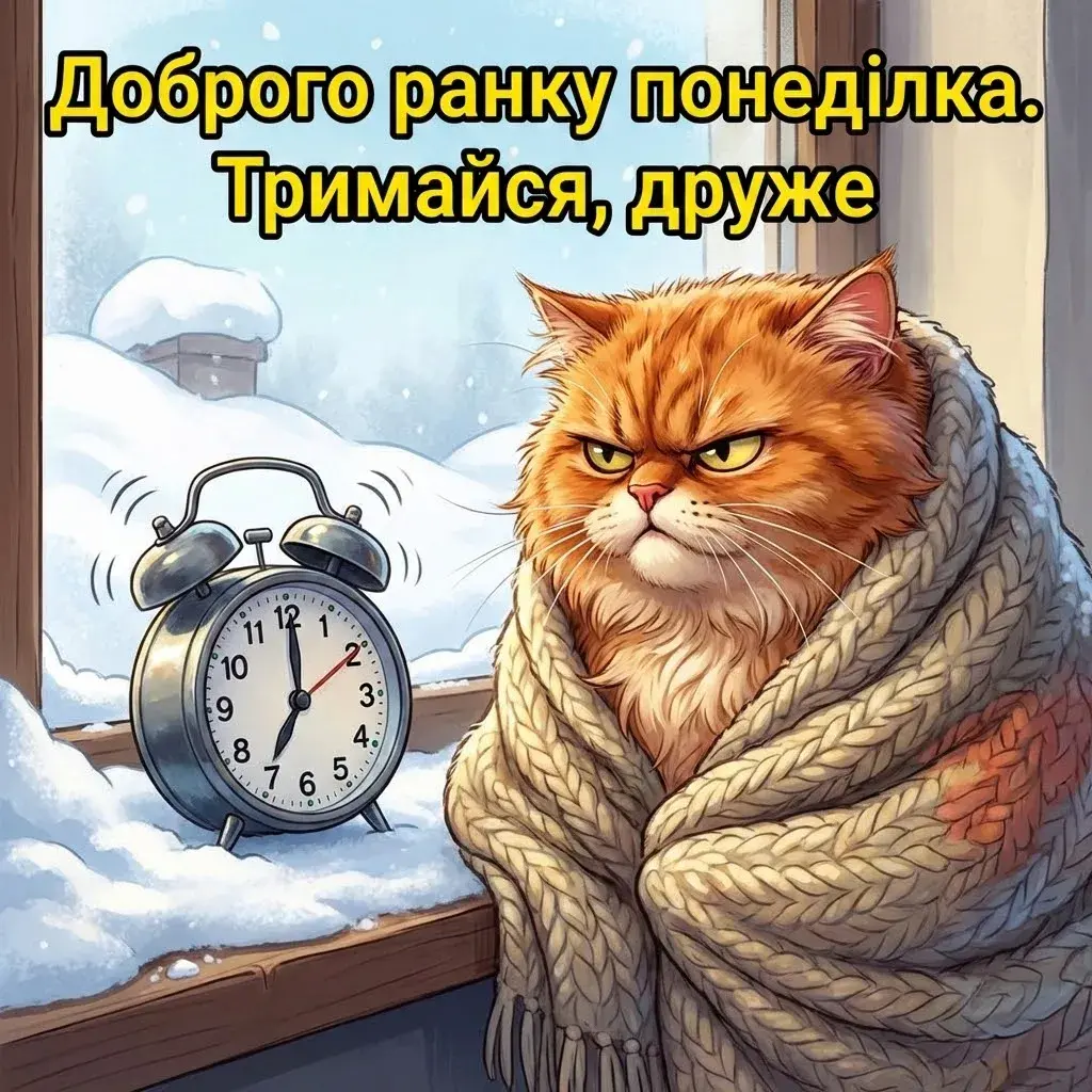 Доброго ранку понеділка: зимові картинки та душевні побажання для легкого початку тижня