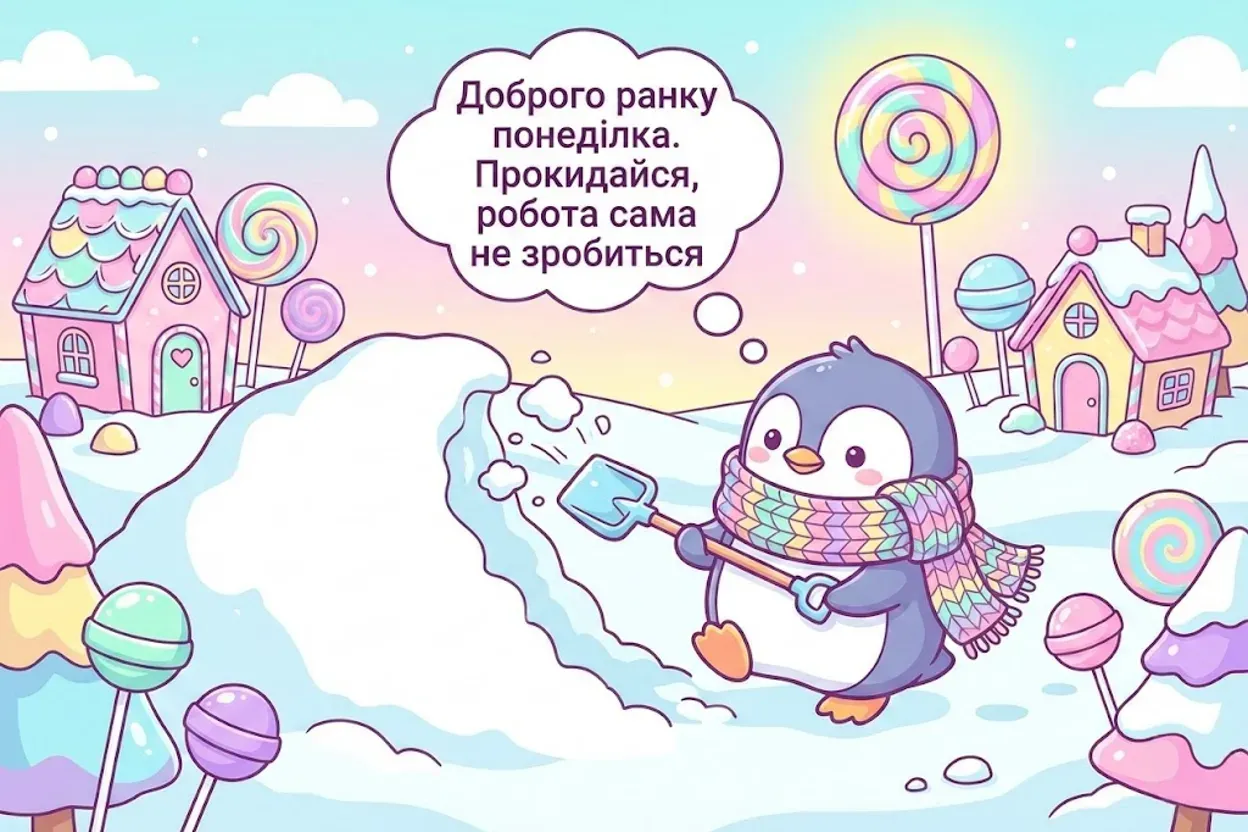 Доброго ранку понеділка: зимові картинки та душевні побажання для легкого початку тижня