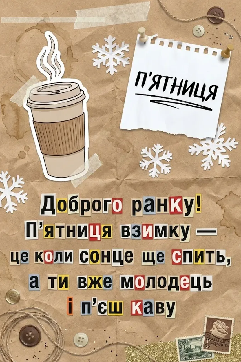 Доброго ранку, п’ятниця: душевні зимові картинки та натхненні побажання