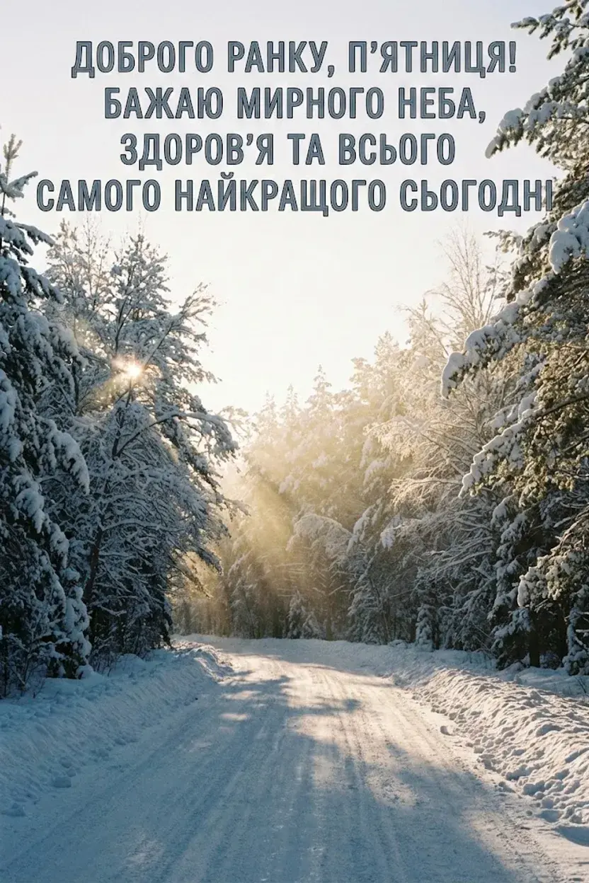 Доброго ранку, п’ятниця: душевні зимові картинки та натхненні побажання