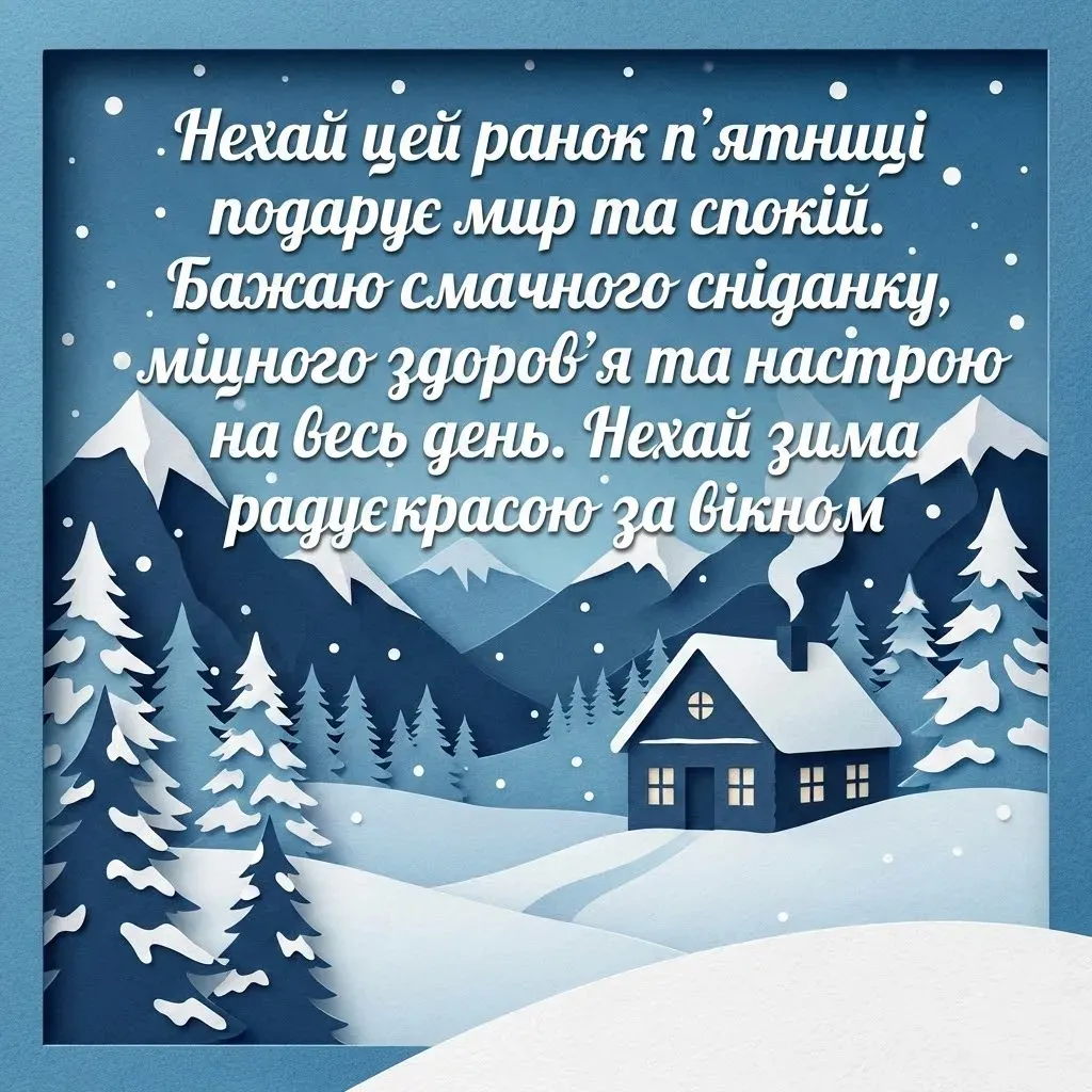 Доброго ранку, п’ятниця: душевні зимові картинки та натхненні побажання