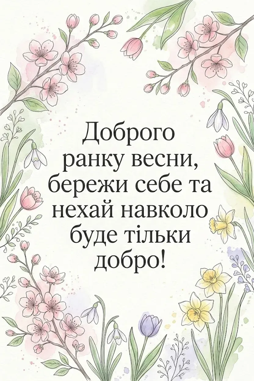 Доброго ранку весни: картинки та весняні листівочки для душевного настрою