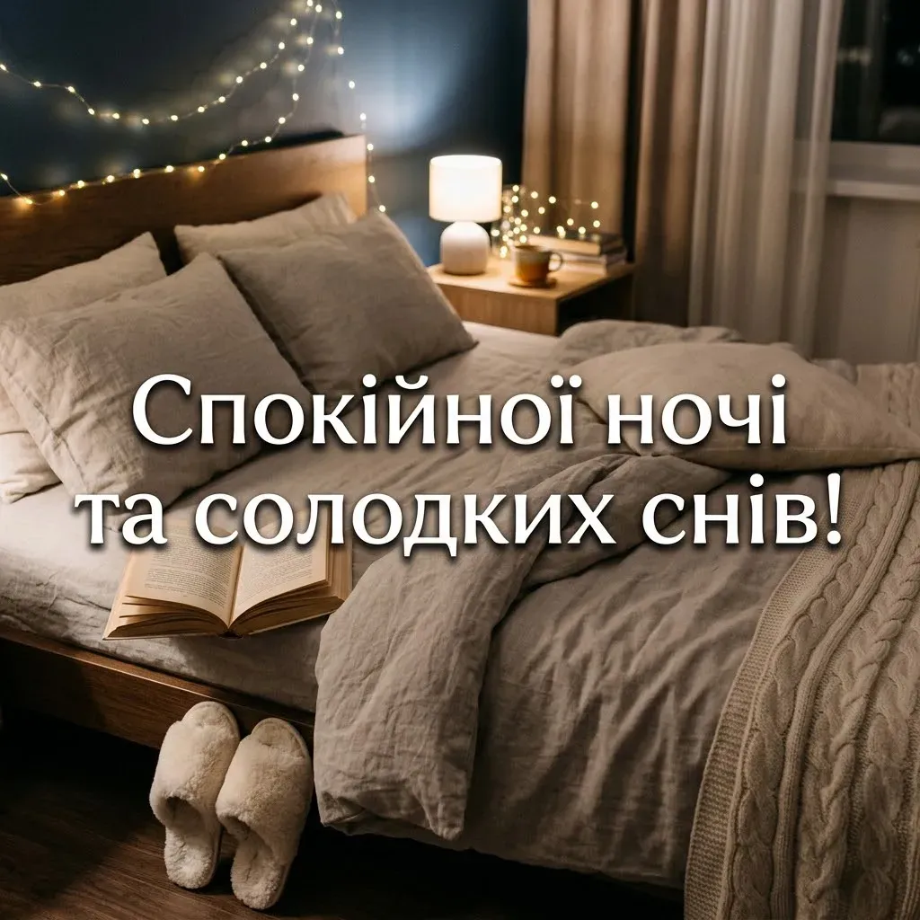 Листівки доброго вечора та спокійної ночі: душевна добірка для затишного відпочинку