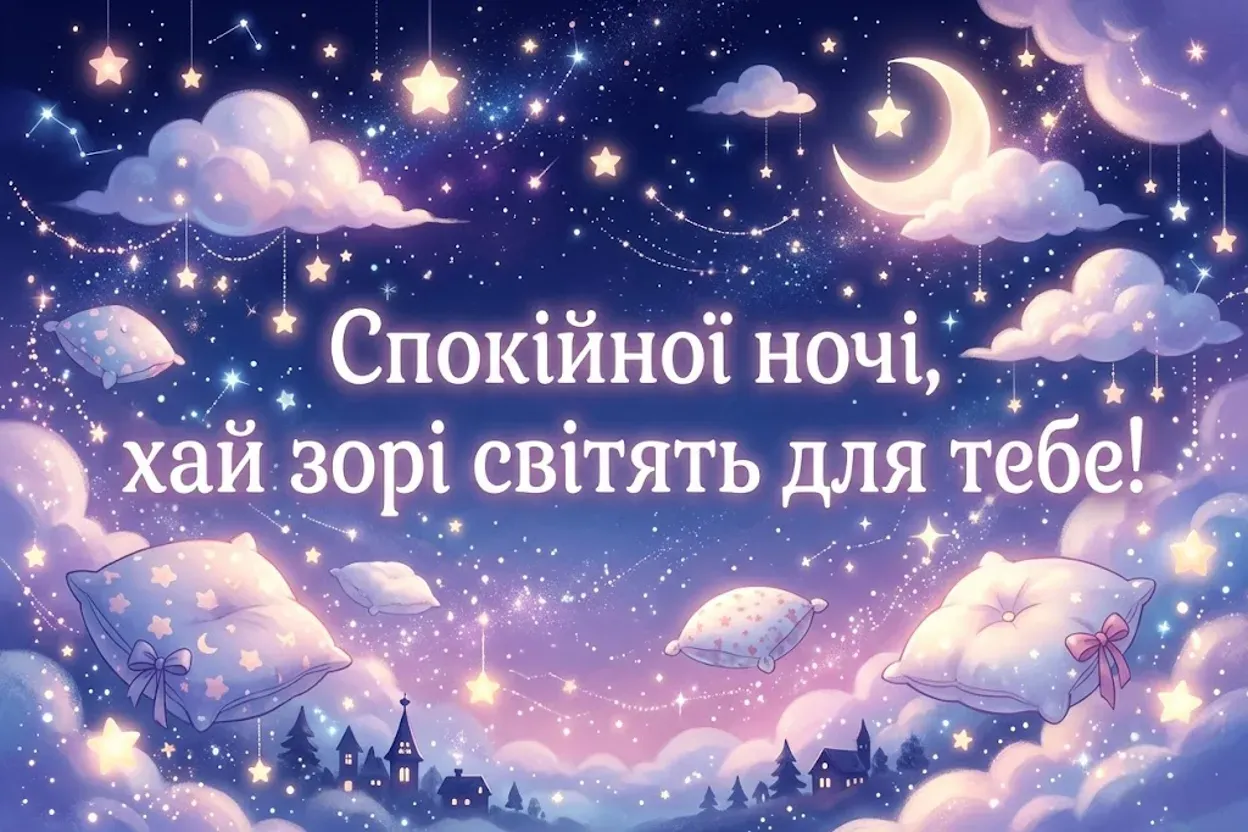 Листівки доброго вечора та спокійної ночі: душевна добірка для затишного відпочинку