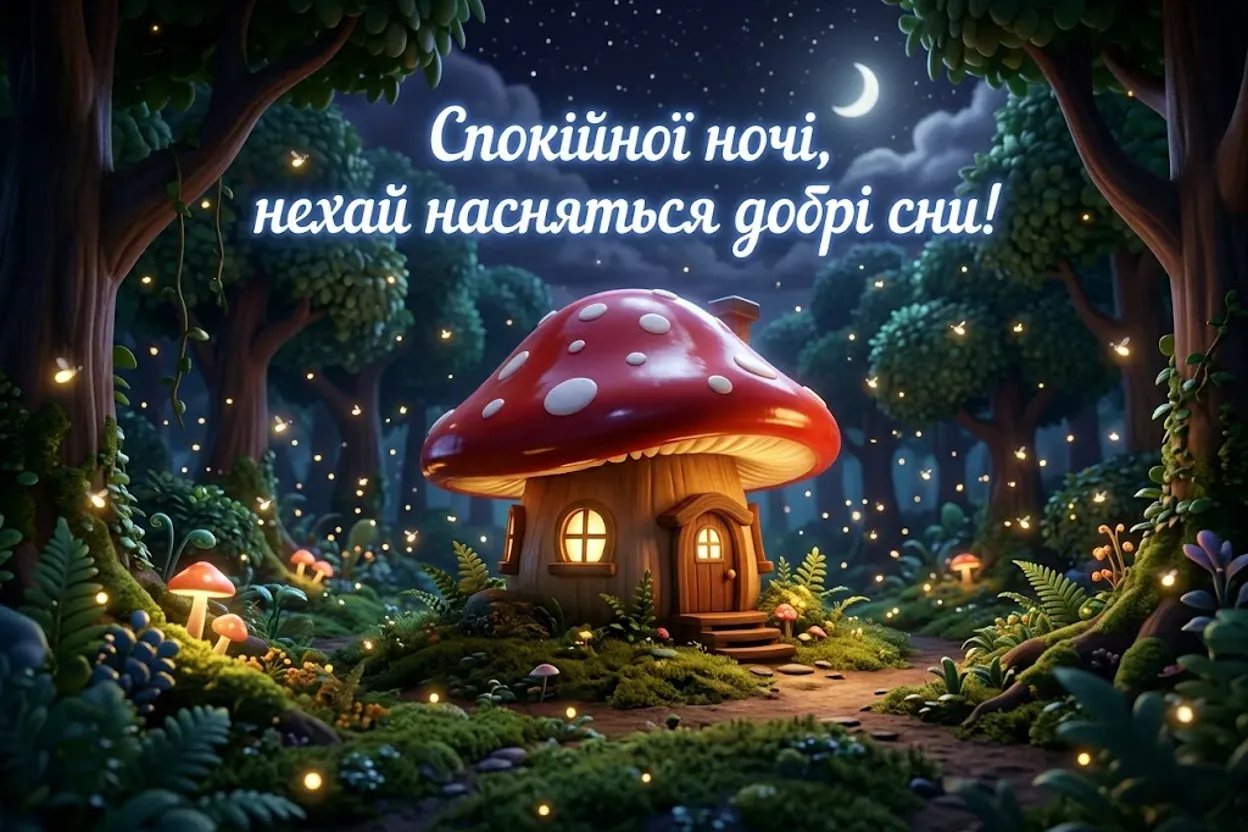 Листівки доброго вечора та спокійної ночі: душевна добірка для затишного відпочинку