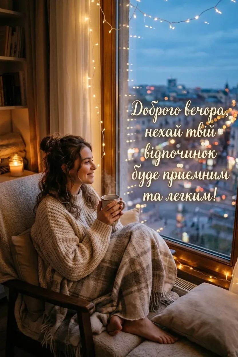 Листівки доброго вечора та спокійної ночі: душевна добірка для затишного відпочинку