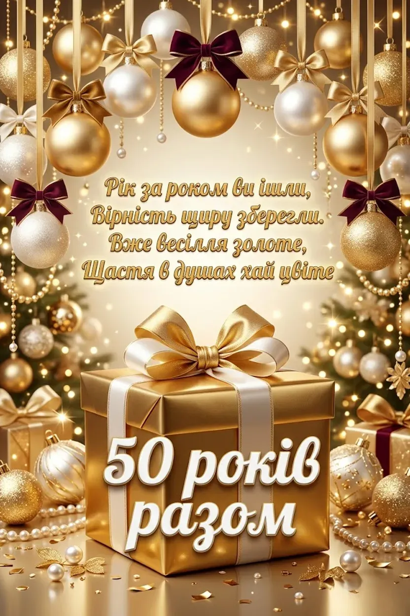 50 років весілля: добірка найкращих листівок та побажань своїми словами