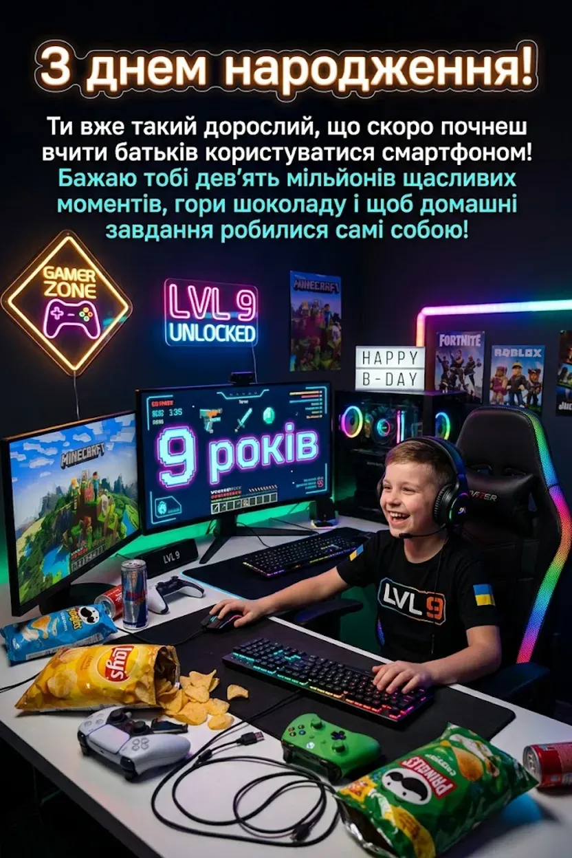 З днем народження, чемпіоне: щирі вітання для 9-річного хлопця