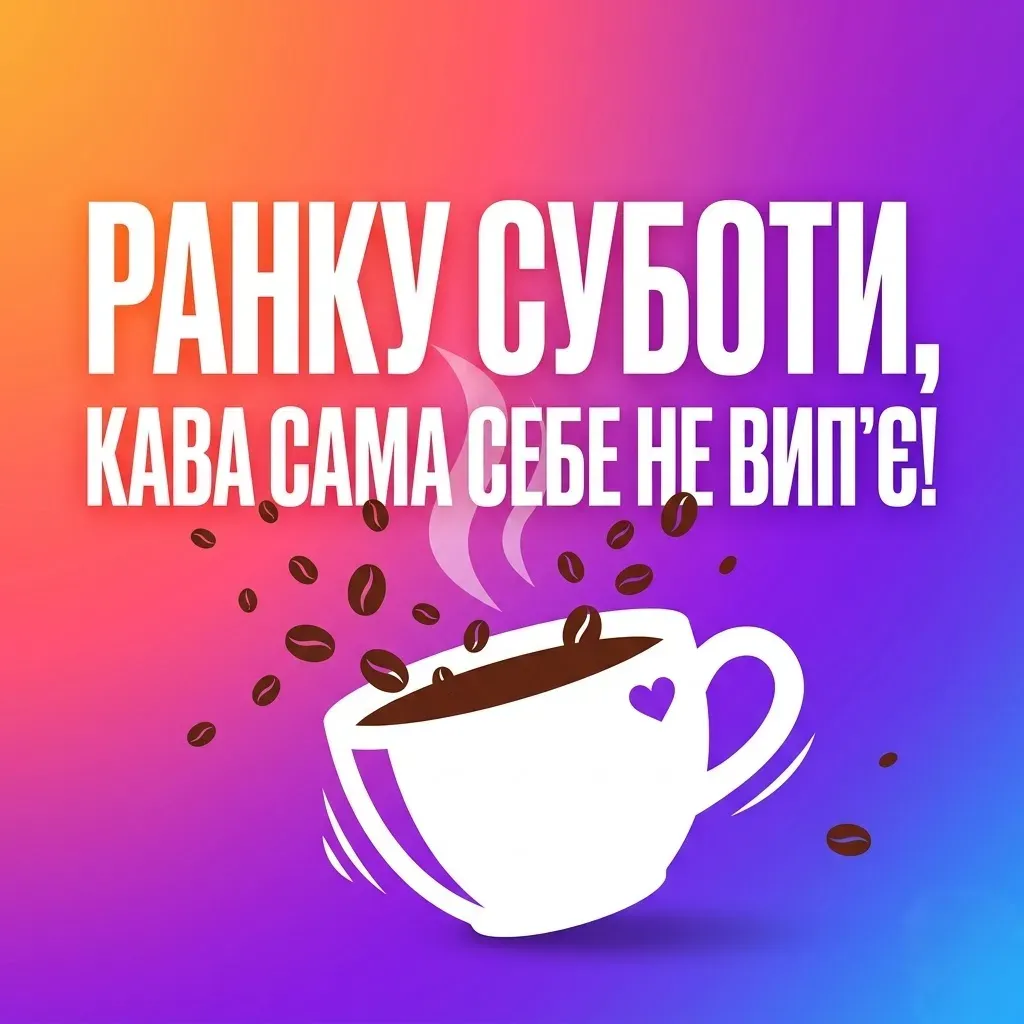 Нові картинки доброго ранку суботи: душевні та яскраві привітання для вихідного дня