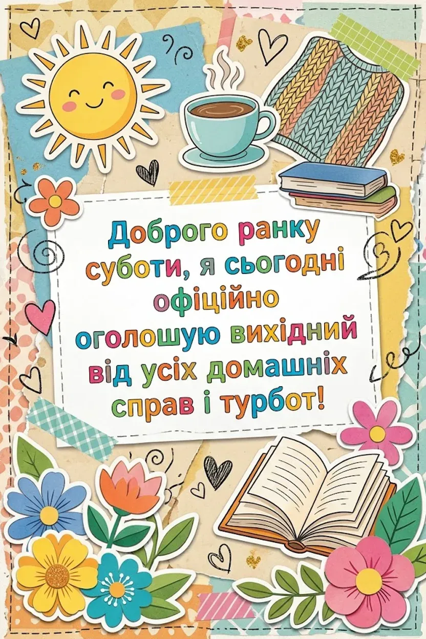 Нові картинки доброго ранку суботи: душевні та яскраві привітання для вихідного дня