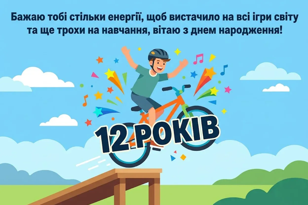 З днем народження на 12 років: круті побажання для іменинника та іменинниці