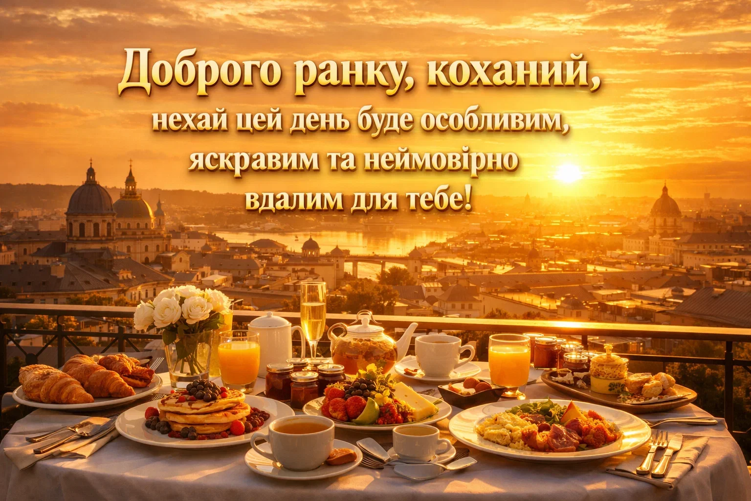 Доброго ранку своїми словами коханому: душевні побажання та ніжні листівки