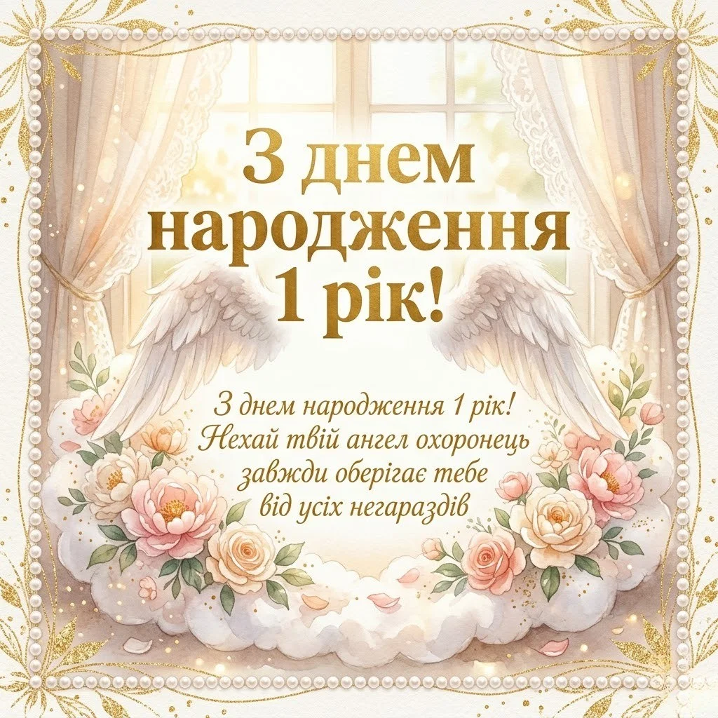 Найтепліші привітання для похресниці на 1 рік від хрещених батьків