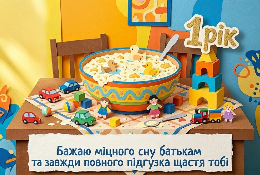 Найтепліші привітання для похресниці на 1 рік від хрещених батьків