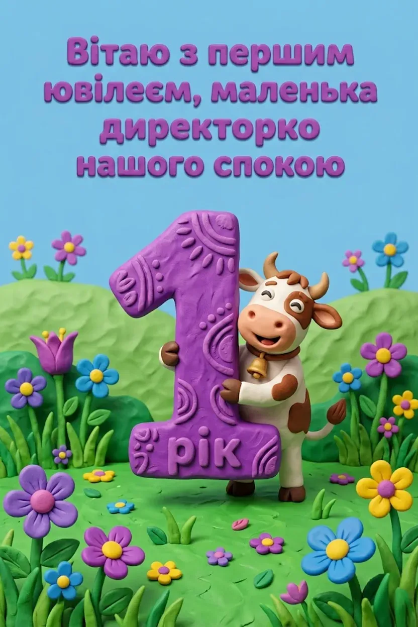 Найтепліші привітання для похресниці на 1 рік від хрещених батьків