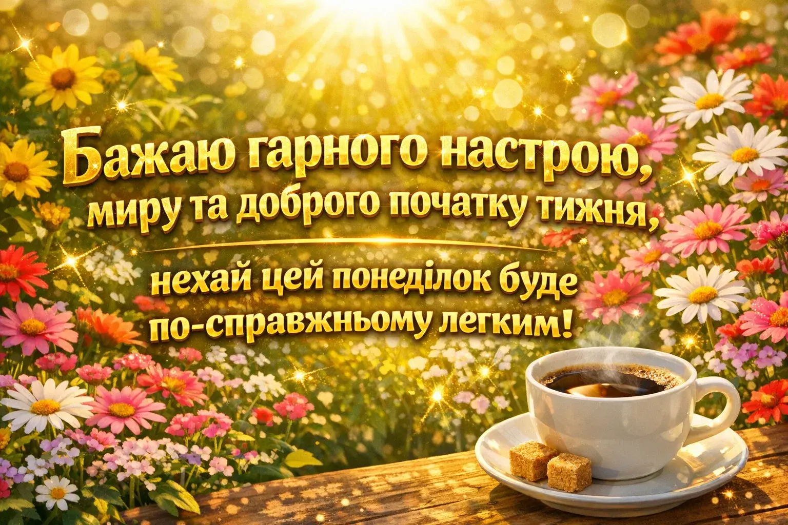 Доброго початку тижня: щирі побажання та красиві листівки для натхнення