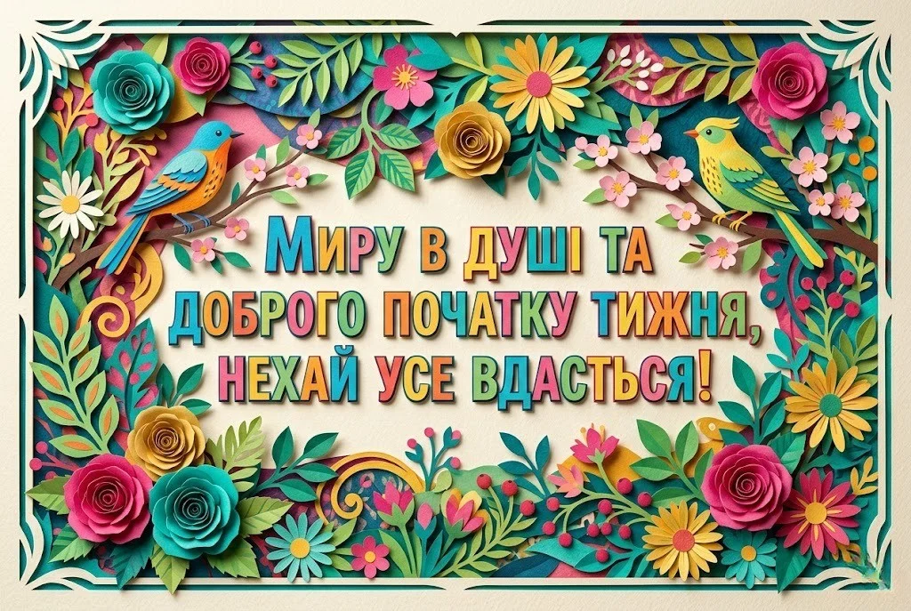 Доброго початку тижня: щирі побажання та красиві листівки для натхнення
