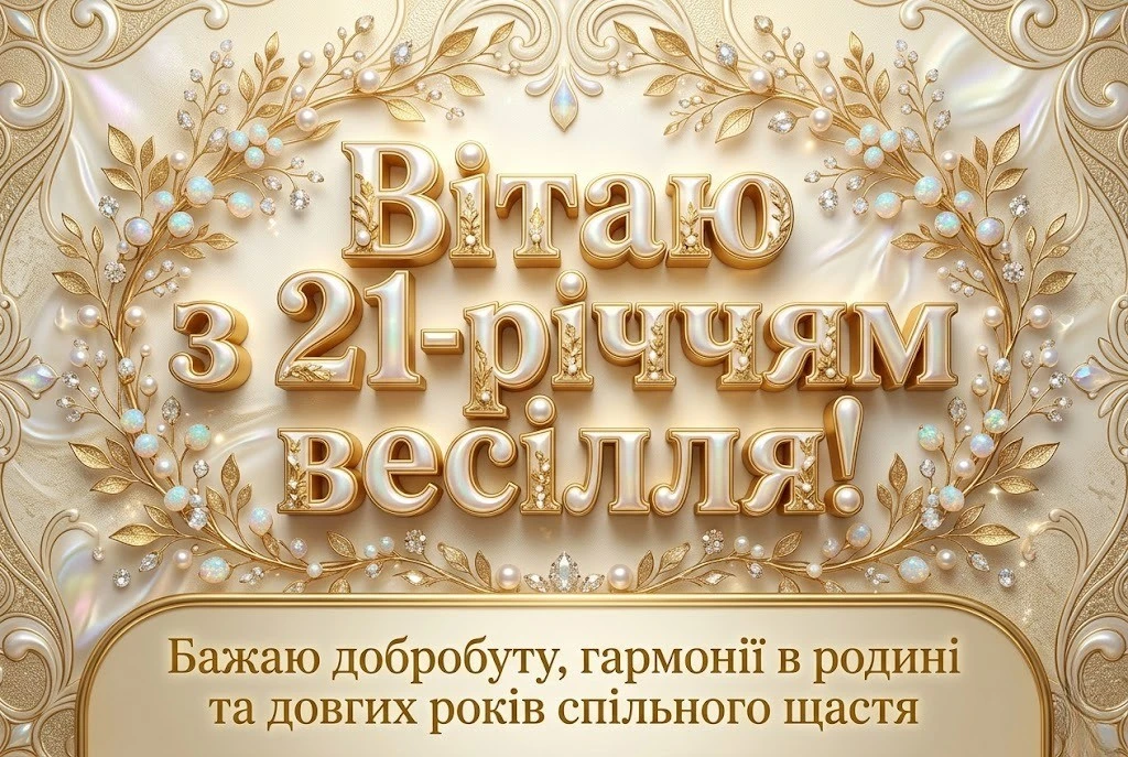 Що побажати на опалове весілля: 21 рік міцного кохання