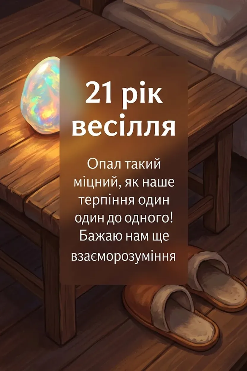 Що побажати на опалове весілля: 21 рік міцного кохання