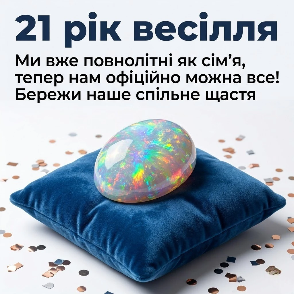 Що побажати на опалове весілля: 21 рік міцного кохання