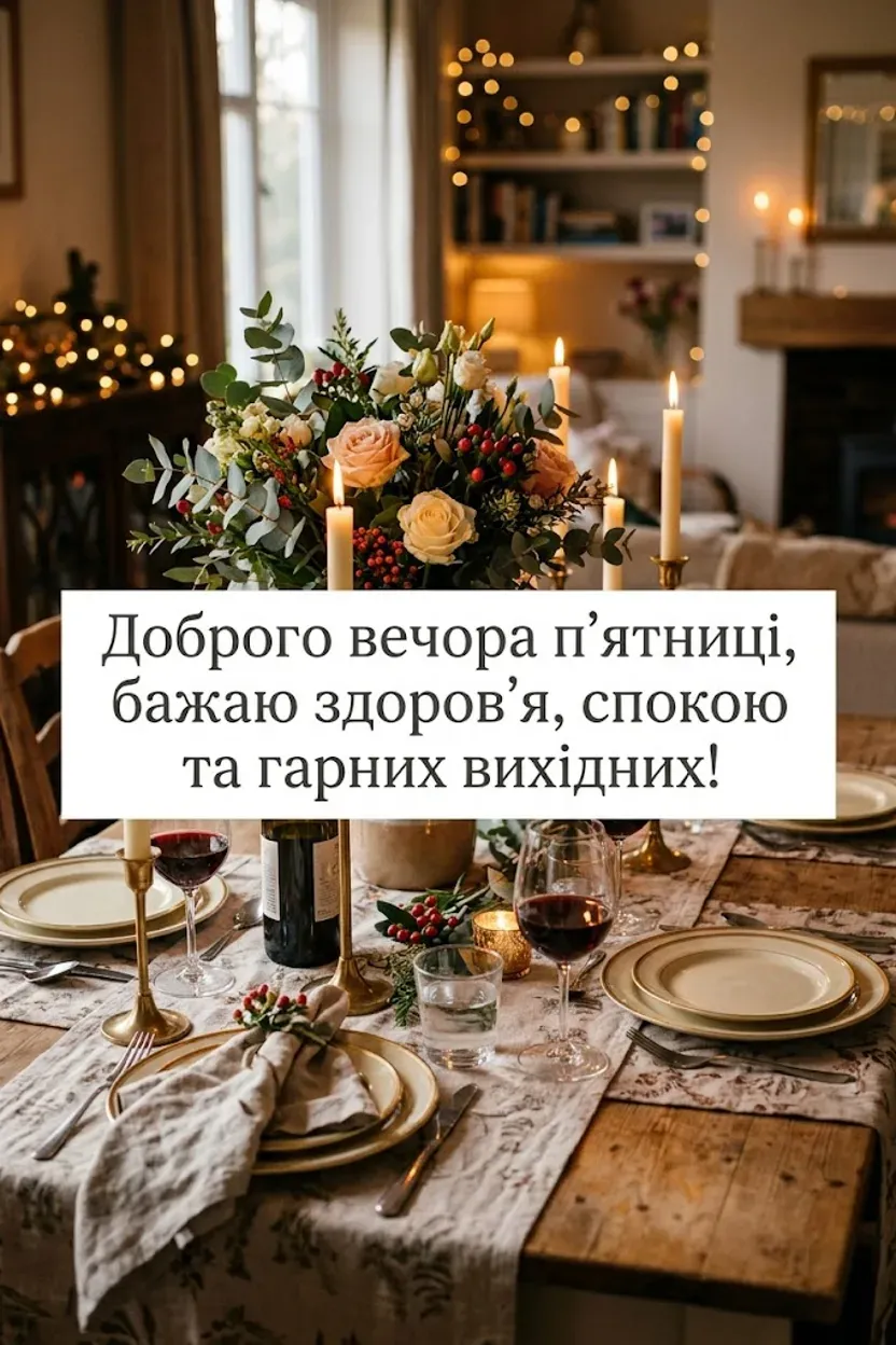 Доброго вечора п’ятниці та гарних вихідних: душевні картинки та щирі побажання