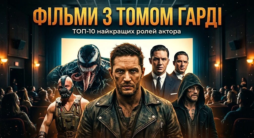 Топ-10 фільмів з Томом Гарді різних жанрів