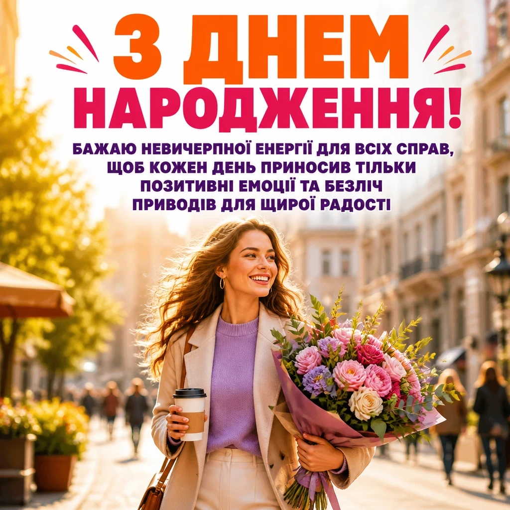 українські привітання з днем народження жінці