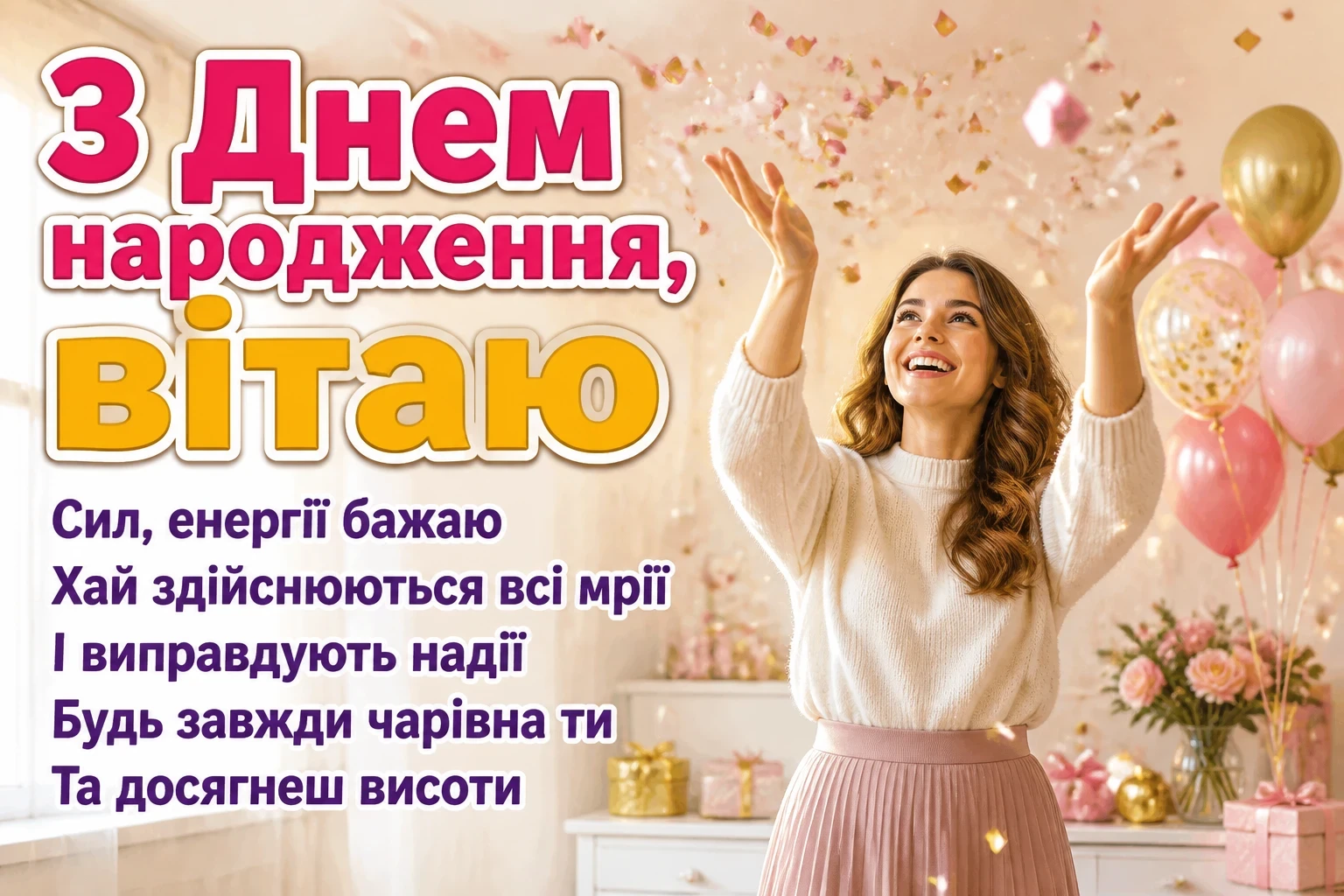 особливе привітання з днем народження сестрі
