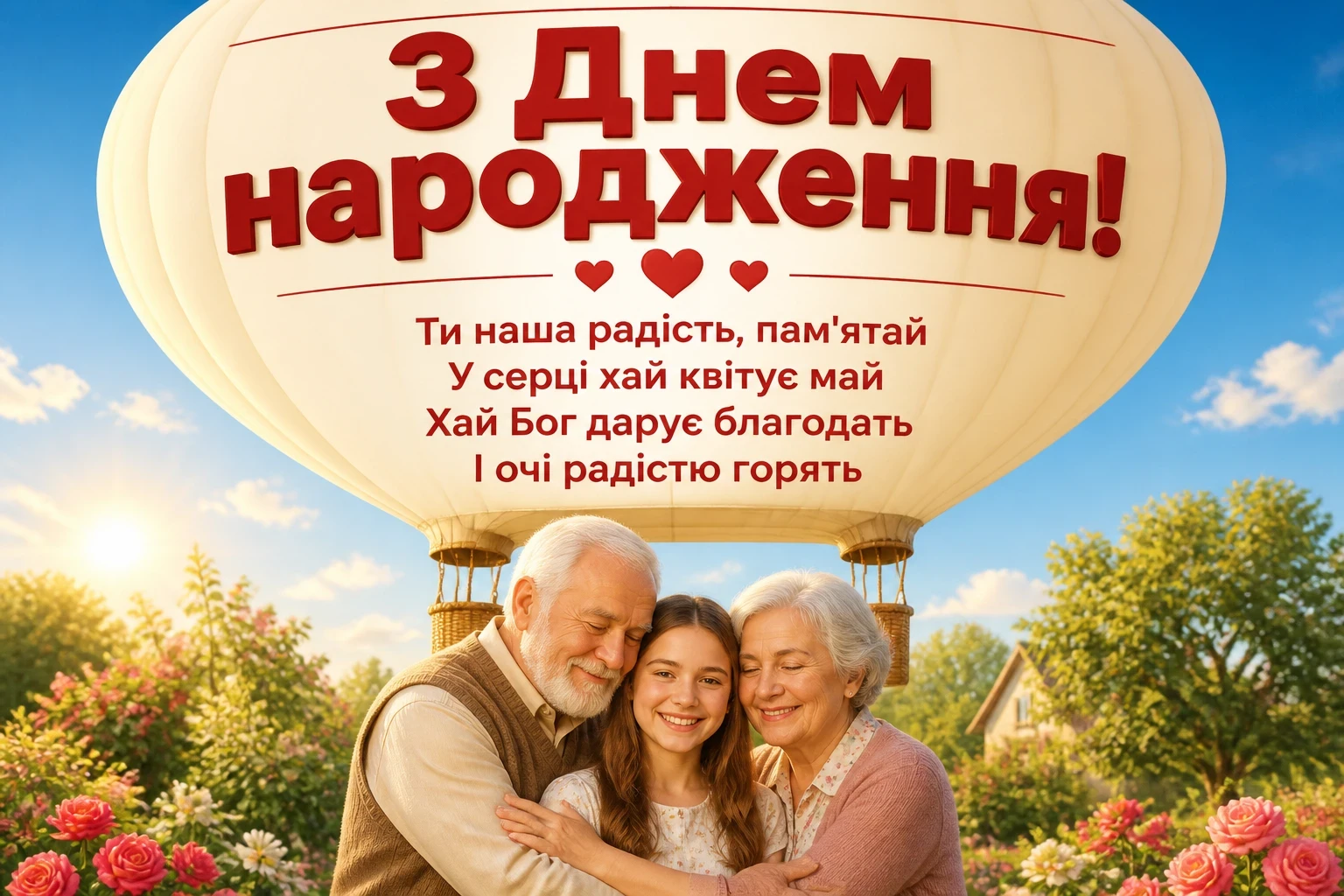 привітання з днем народження внучки від бабусі і дідуся