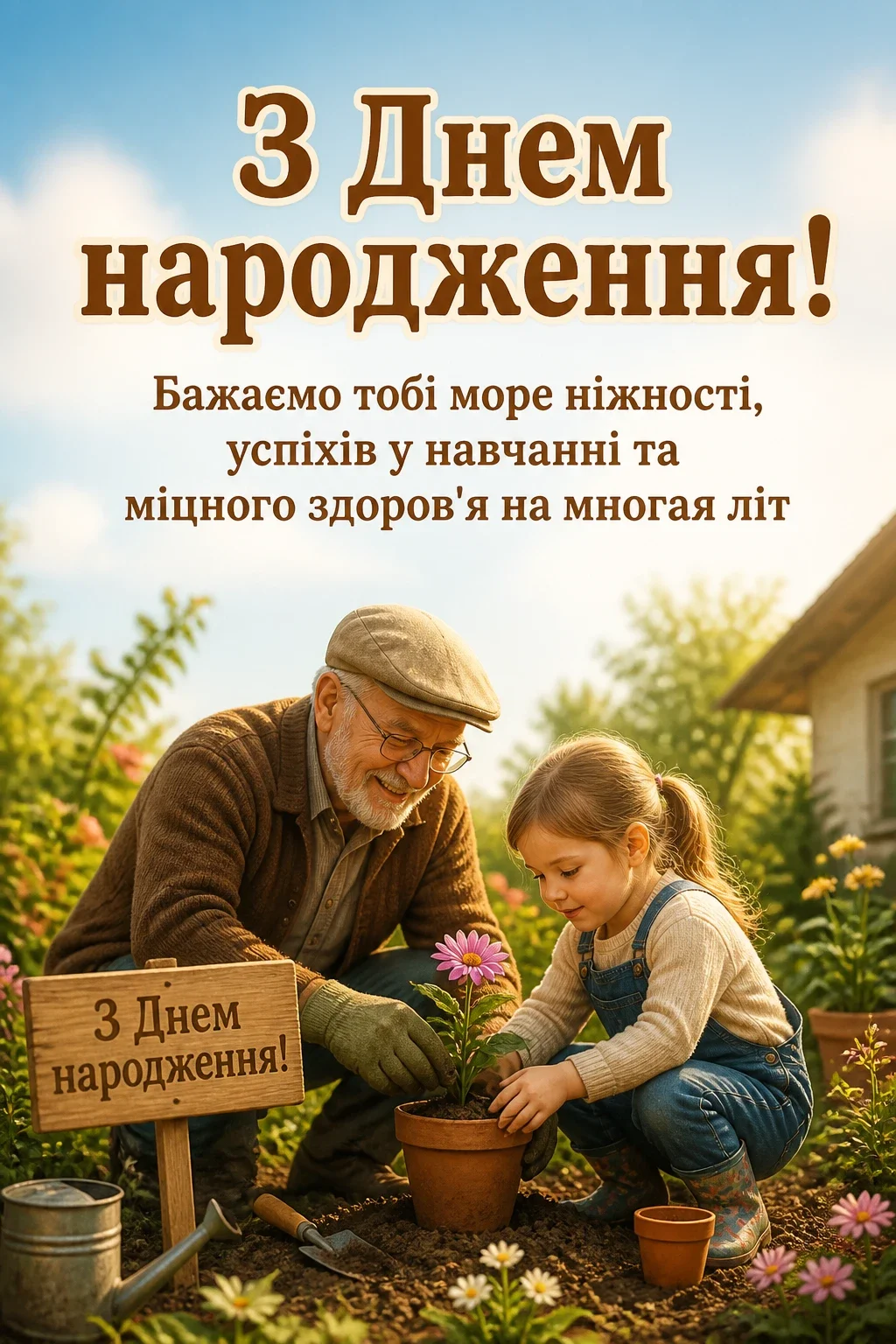 привітання з днем народження внучки від бабусі і дідуся