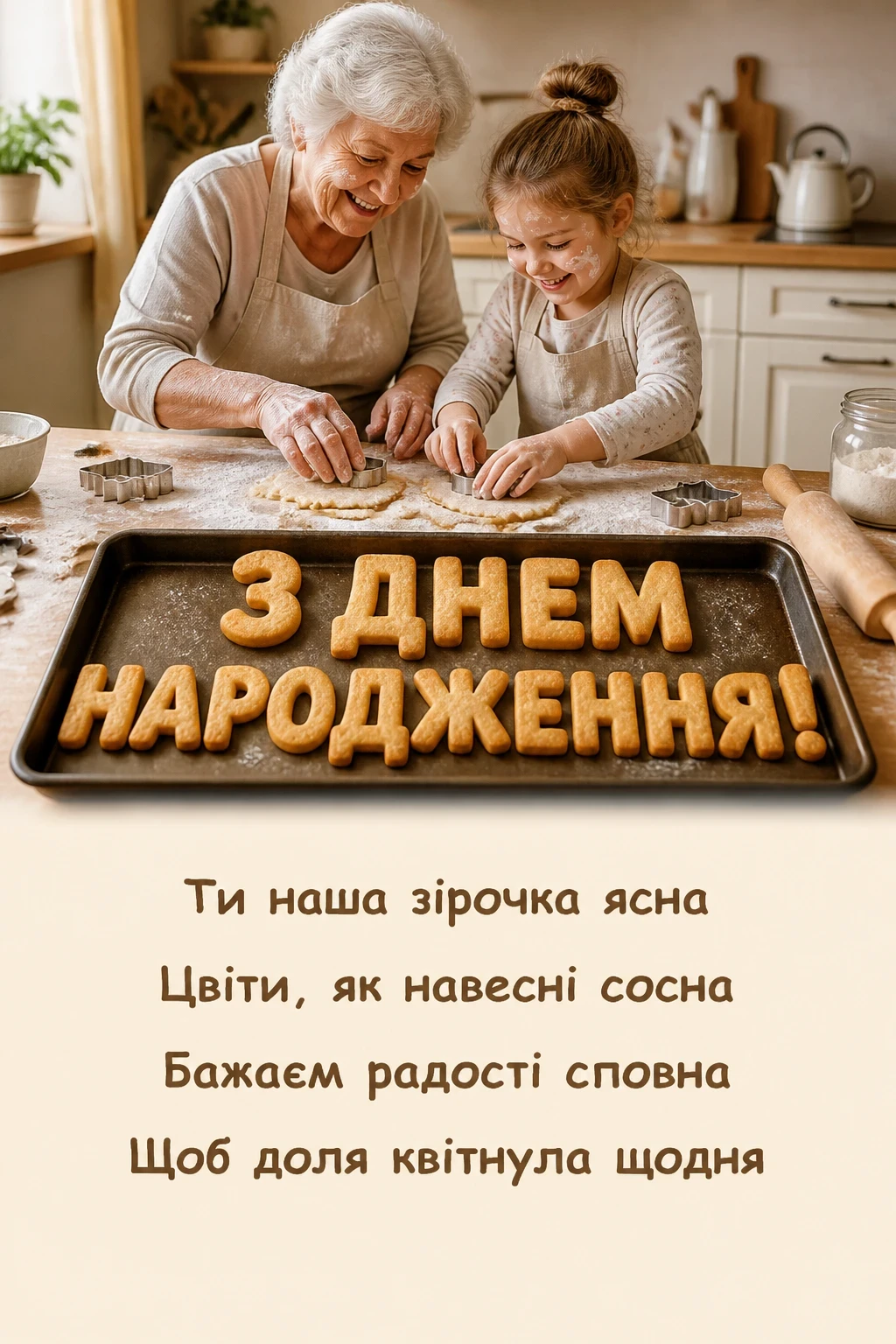 привітання з днем народження внучки від бабусі і дідуся