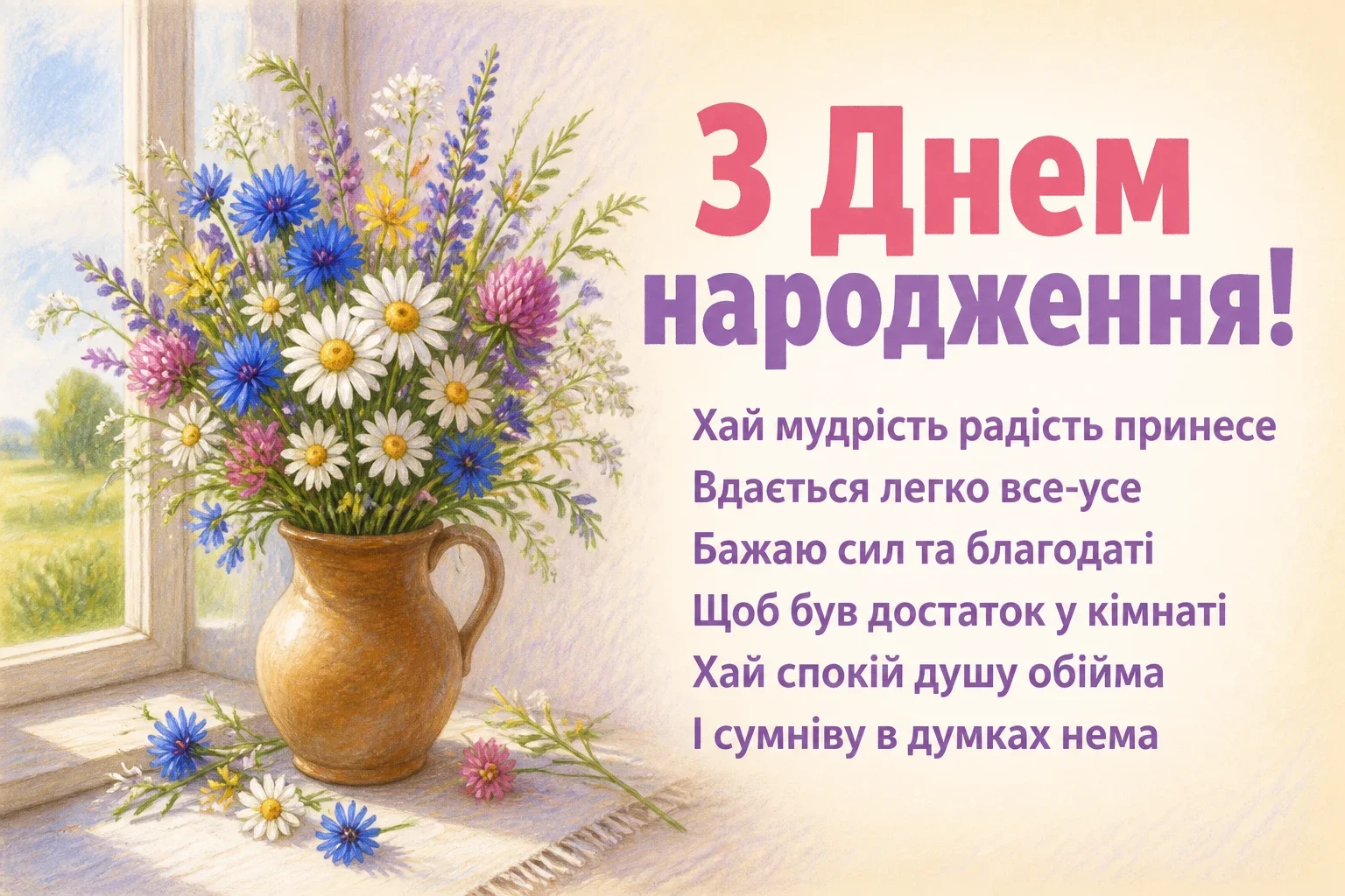 привітання з днем народження хрещеній