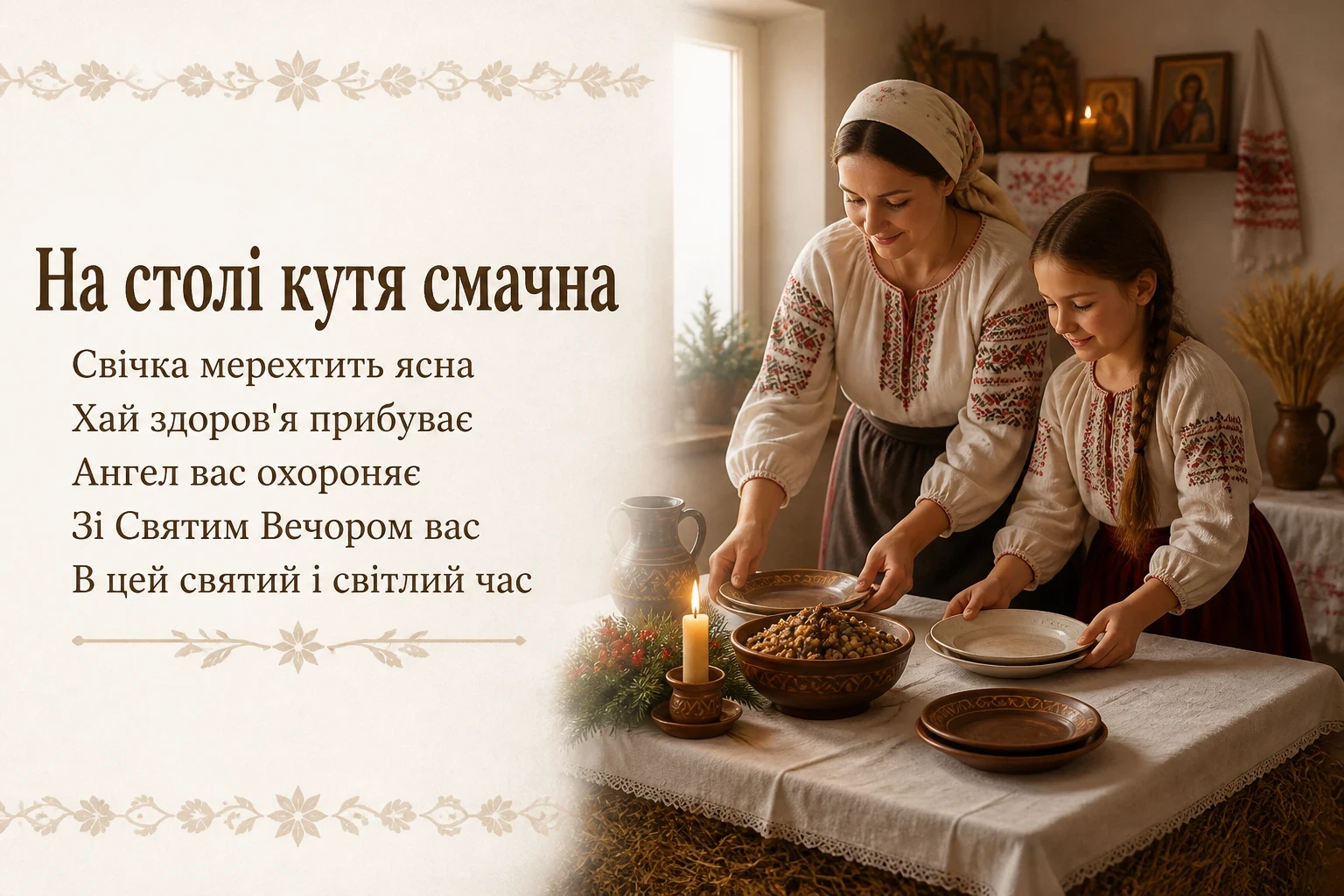 святий вечір привітання